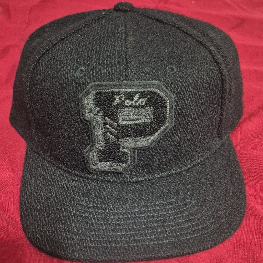 Polo by Ralph Lauren Black Wool Varsity Cap - Picture 6 of 6